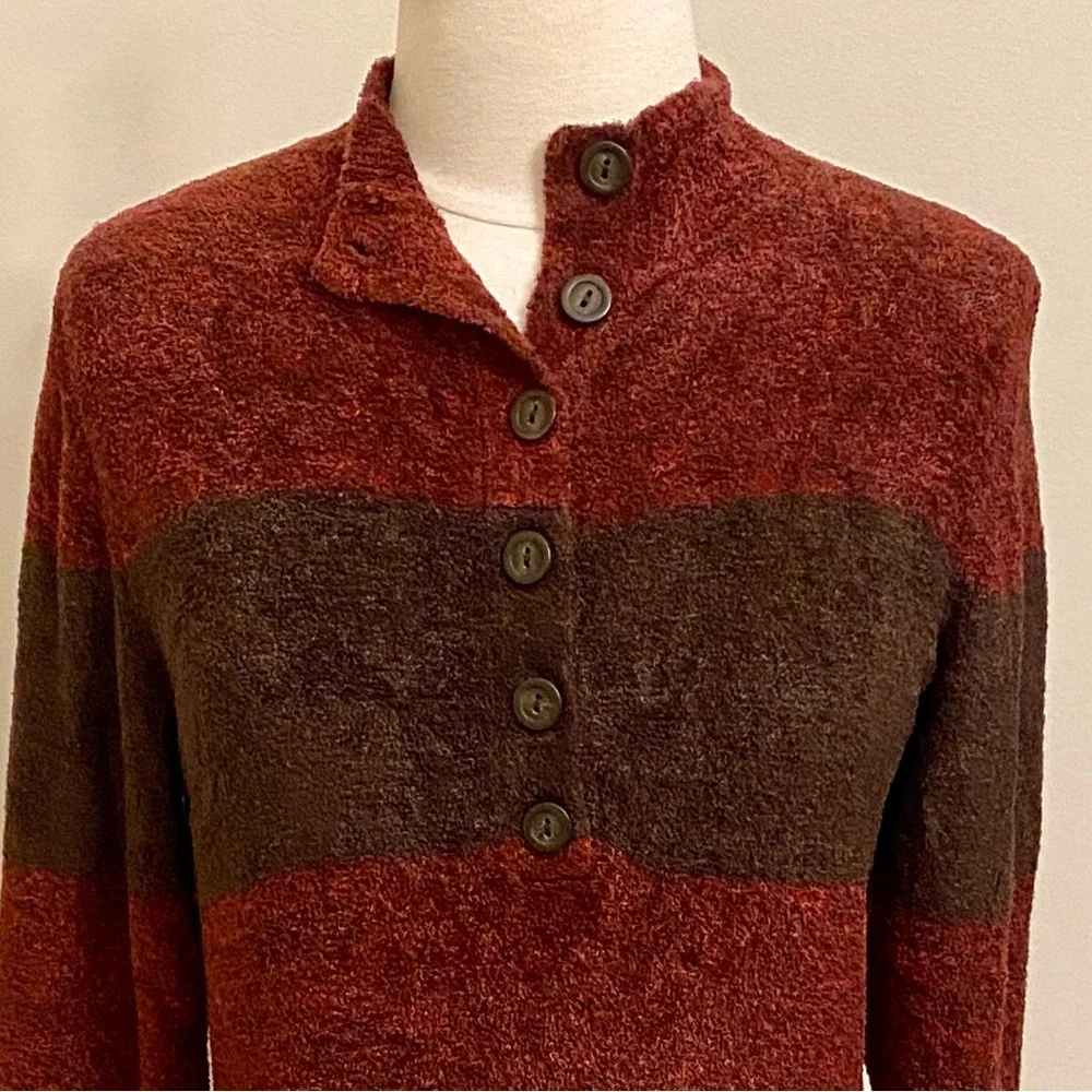 Woolrich Women’s StillCreek Red Brown Mock Neck Long Sleeve Casual Sweater SZ M